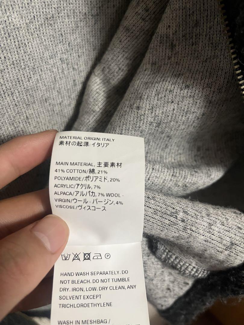 Our Legacy SHRUNKEN FULLZIP POLO ALPACA