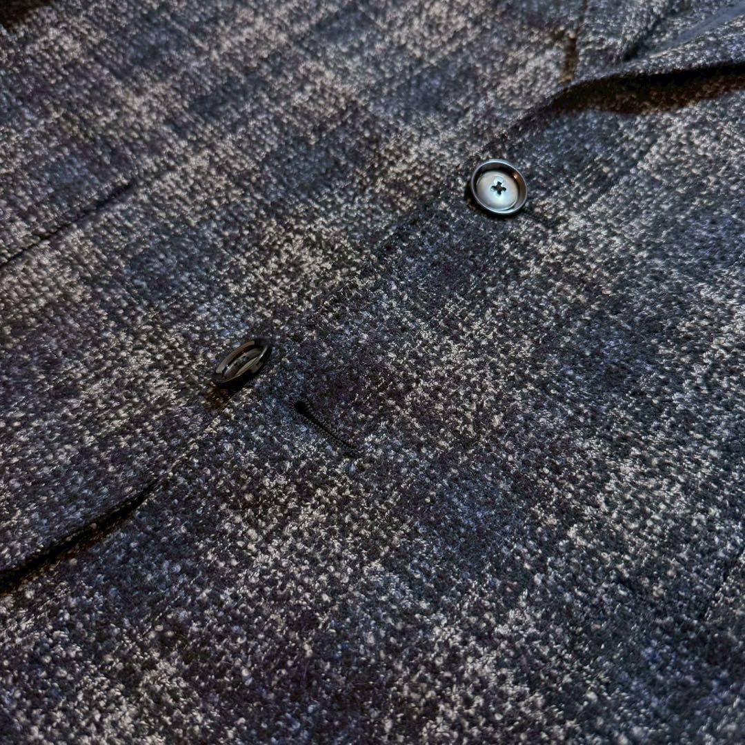 TAGLIATORE モンテカルロ ウール チェック グレー×ネイビー 50 TAGLIATORE モンテカルロ ウール チェック グレー×ネイビー 50