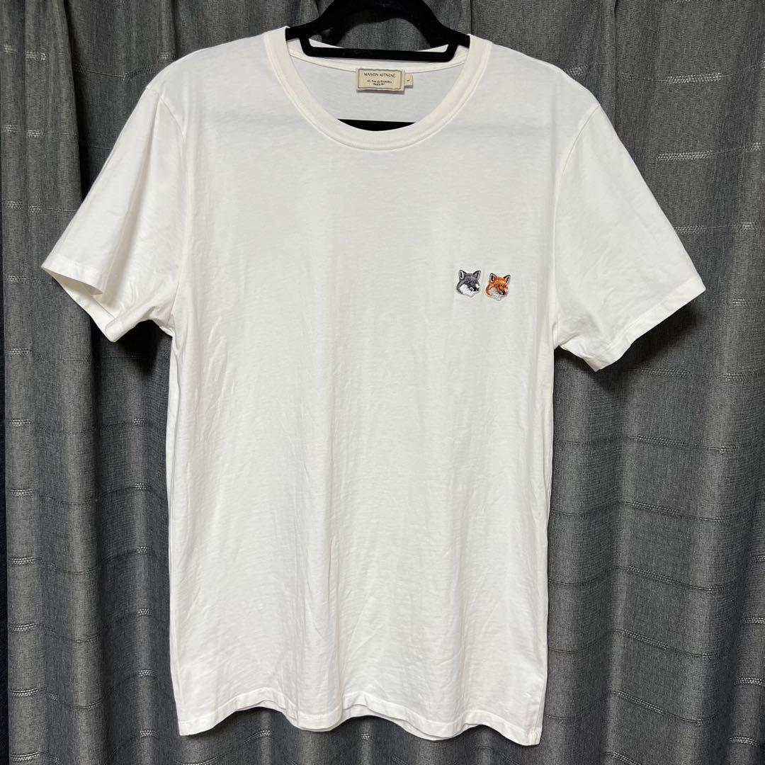完成品 【美品】メゾンキツネ ダブルフォックスロゴTシャツ Tシャツ