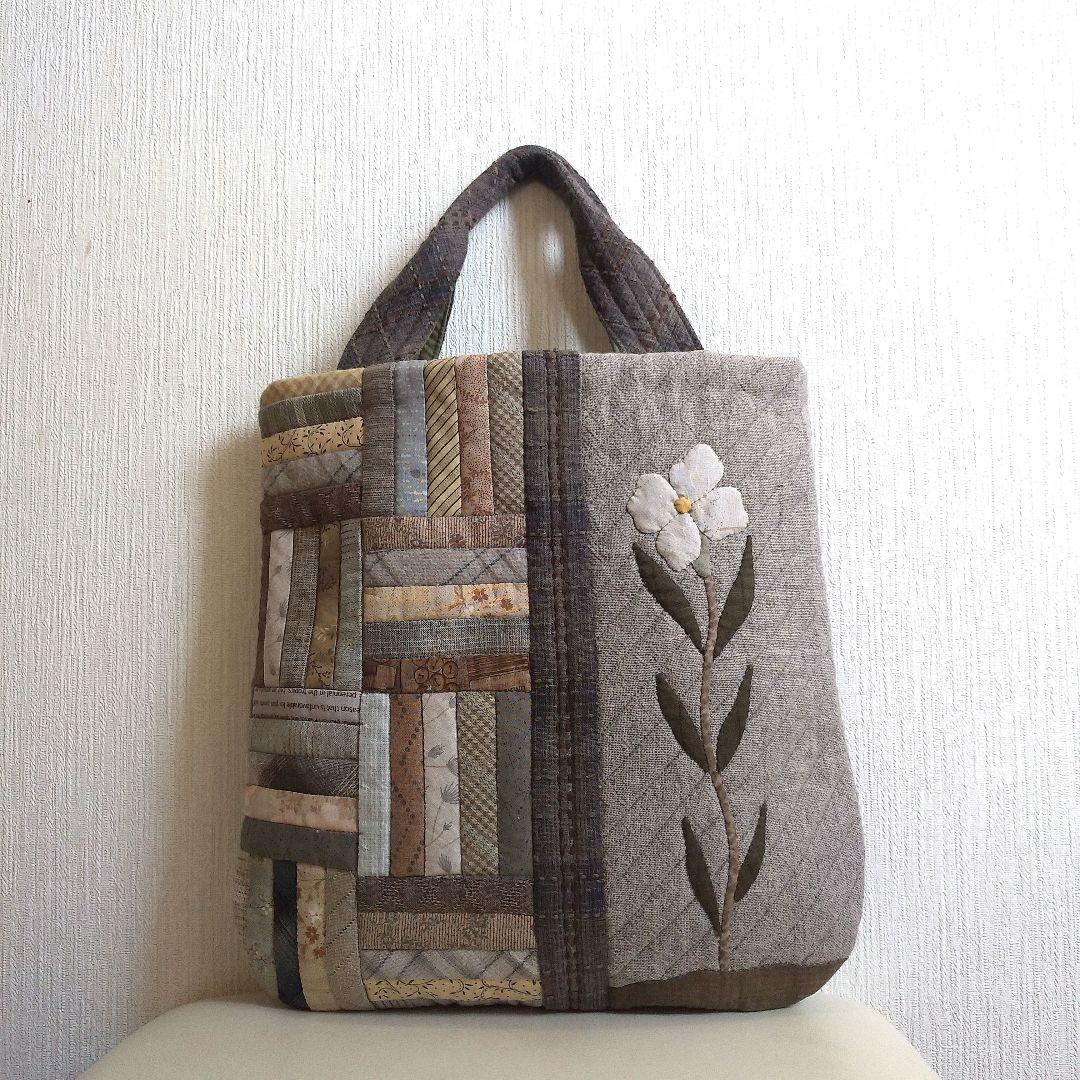 パッチワークキルトのトートバッグ（ハンドメイド）