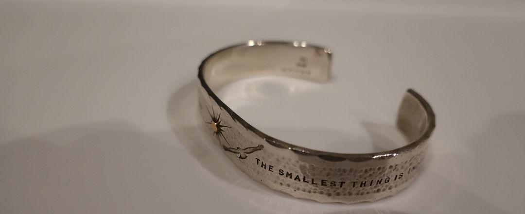 GRANT シルバー925バングル タタキ オーダーメイド 太陽18K