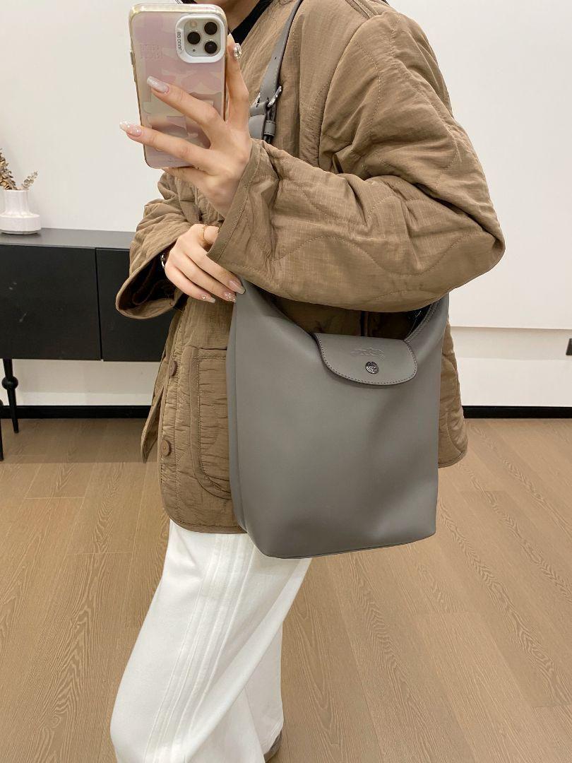 LONGCHAMP HOBO ロンシャン ショルダーバッグ #グレー