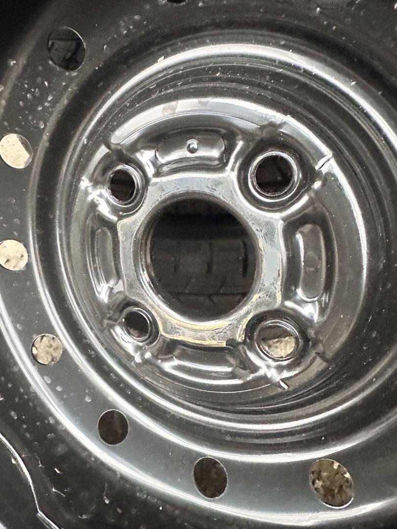 YOKOHAMA 145/80R12 ブラックホイール 4本セット