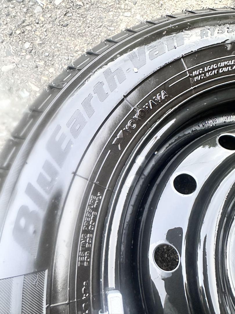 YOKOHAMA 145/80R12 ブラックホイール 4本セット