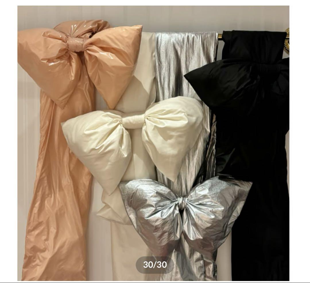 é ribbon muffler down coat ホワイト