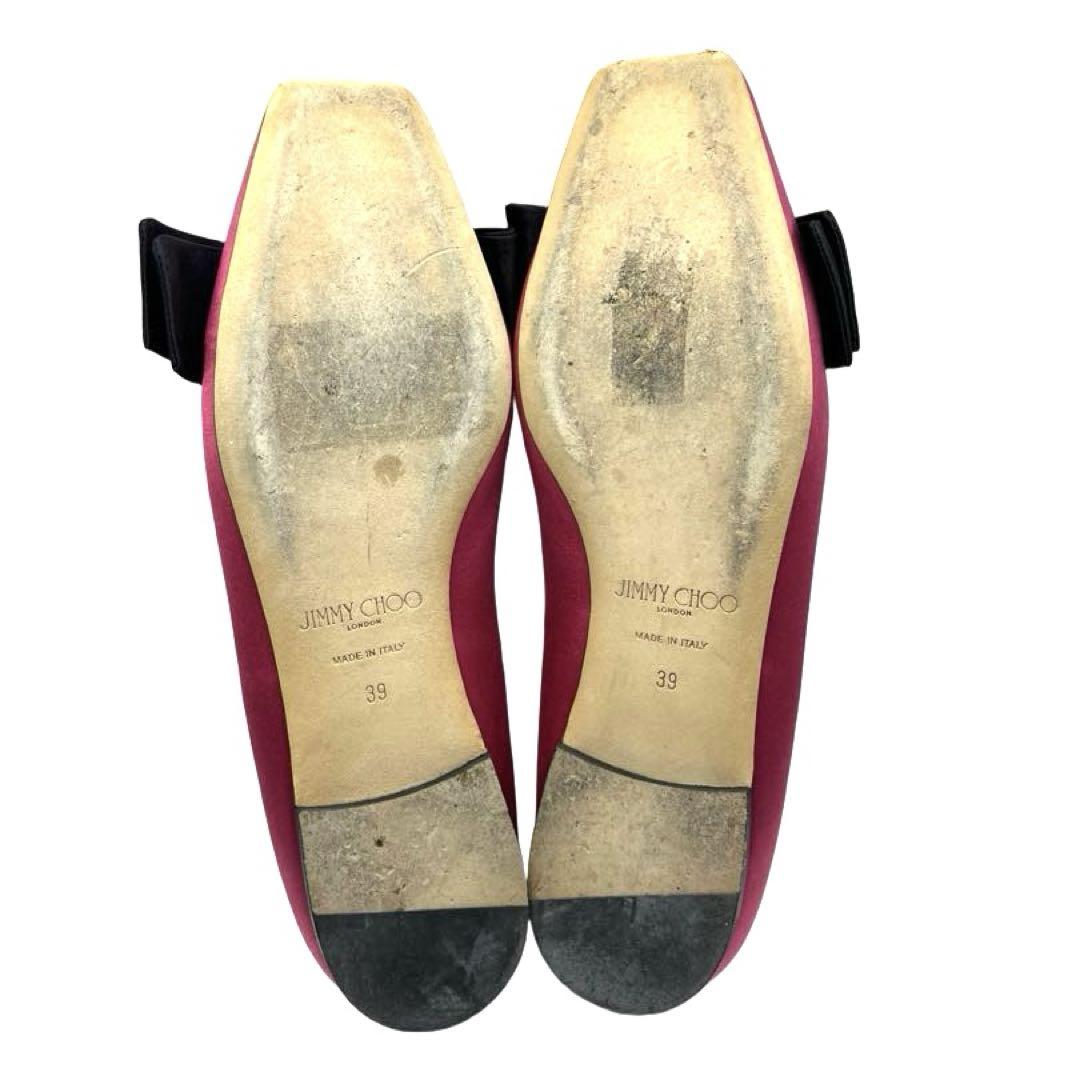 ✨極美品✨JIMMY CHOO サテンフラットシューズ 39 - メルカリ