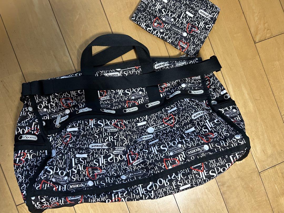 美品！レスポ　ボストンバッグ 小分けポーチ付き