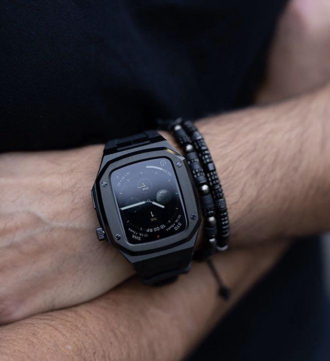 最終価格:ゴールデンコンセプト 黒×黒44MM xEbHA-m90391151683 AppleWatch用 新品正規店