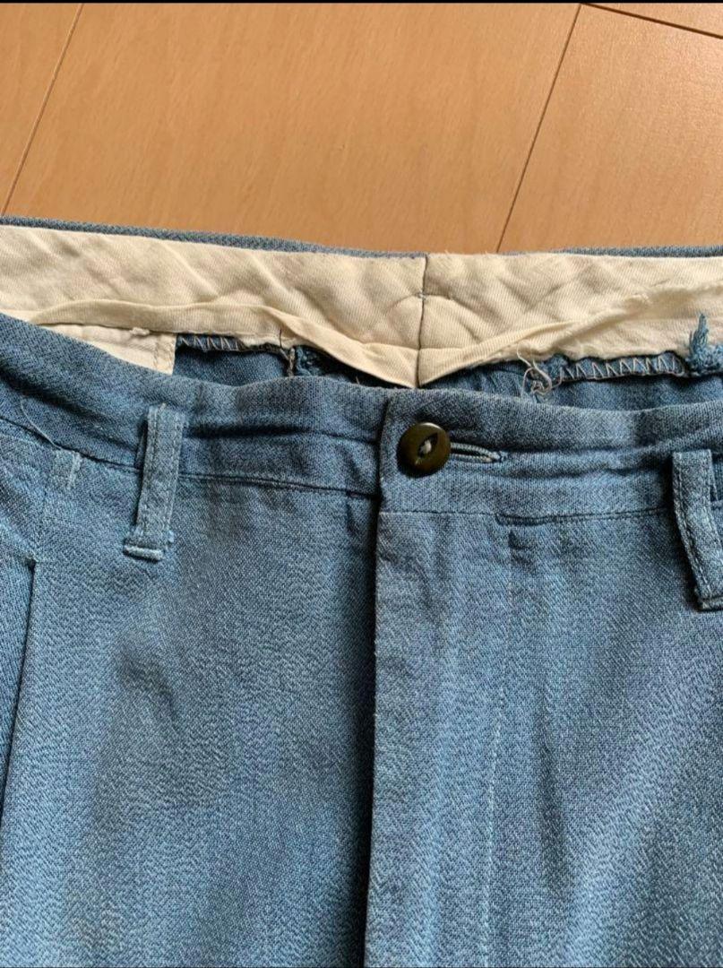 50s ウールスラックス ギャバジン ロカビリー ツータック レーヨン usa製 画像5
