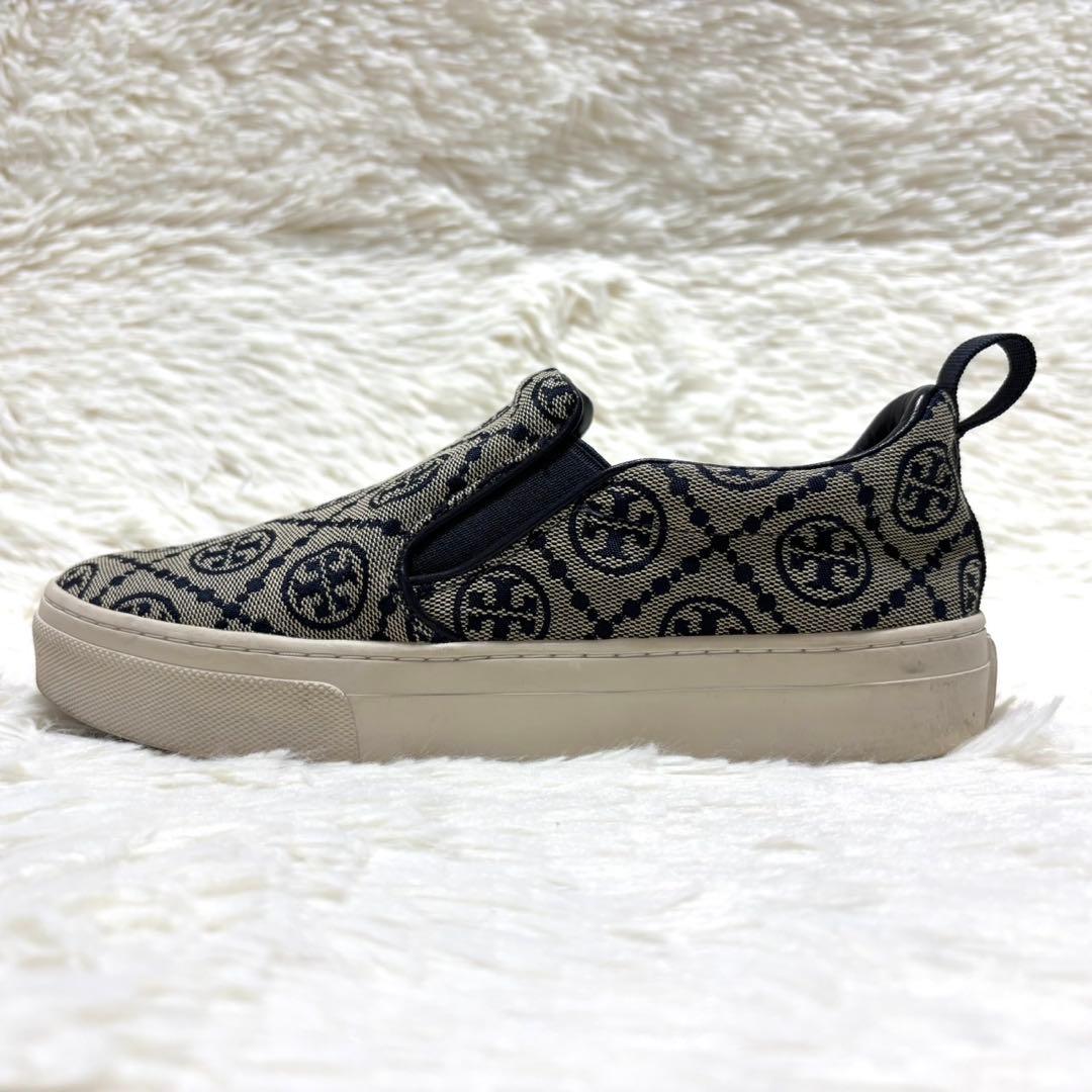 【美品】トリーバーチ スリッポン スニーカー モノグラム キャンバス 23cm 【美品】トリーバーチ スリッポン スニーカー モノグラム キャンバス 23cm