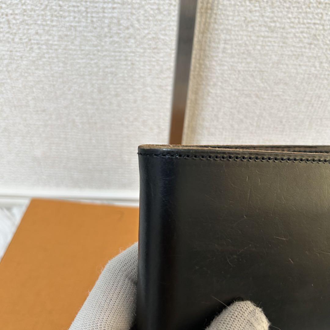 【美品✨カジノ/CASINO】ポーター　折り財布　黒　ブライドルレザー　本革