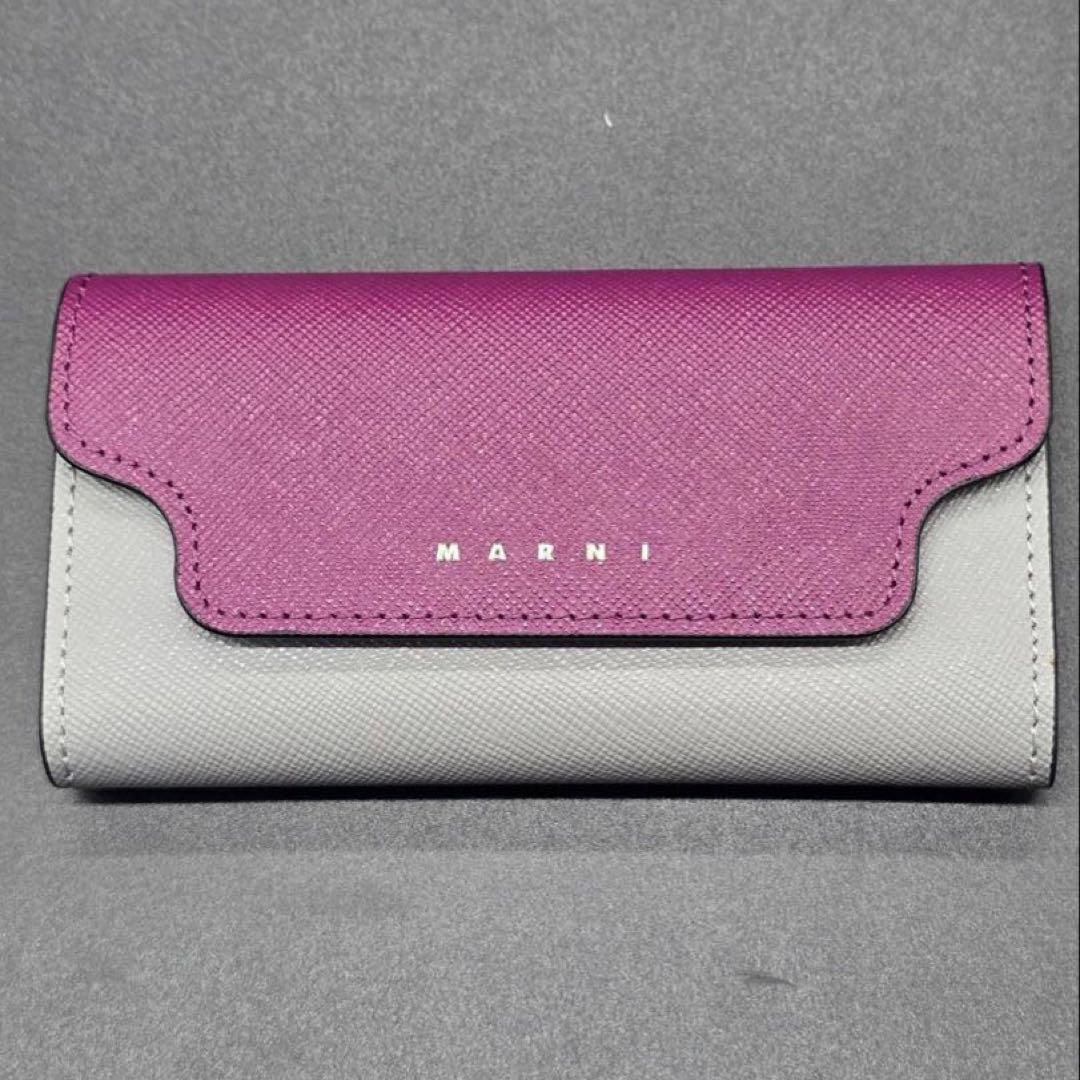 【新品】MARNI マルニ キーケース 6連 バイカラー レザー ボルドー