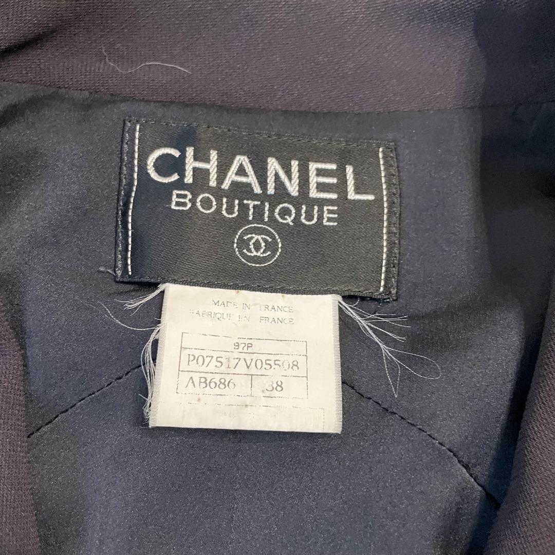 【美品】CHANEL シャネル ジャケット ヴィンテージ ココマーク 金ボタン 画像7