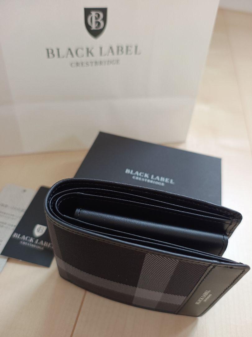 【新品外箱タグ付き】ブラックレーベル クレストブリッジ トーナルチェック折り財布