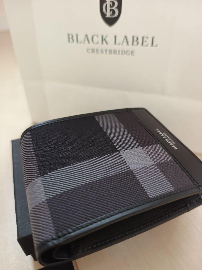【新品外箱タグ付き】ブラックレーベル クレストブリッジ トーナルチェック折り財布