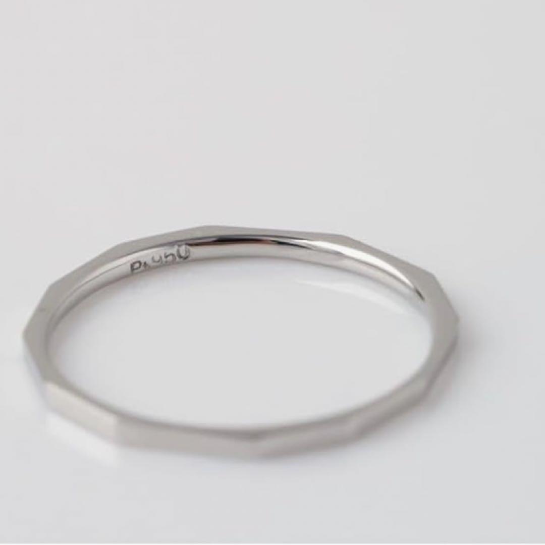 未使用 プラチナ pt950 四角形カットピンキー リング 3号 未使用 プラチナ pt950 四角形カットピンキー リング 3号