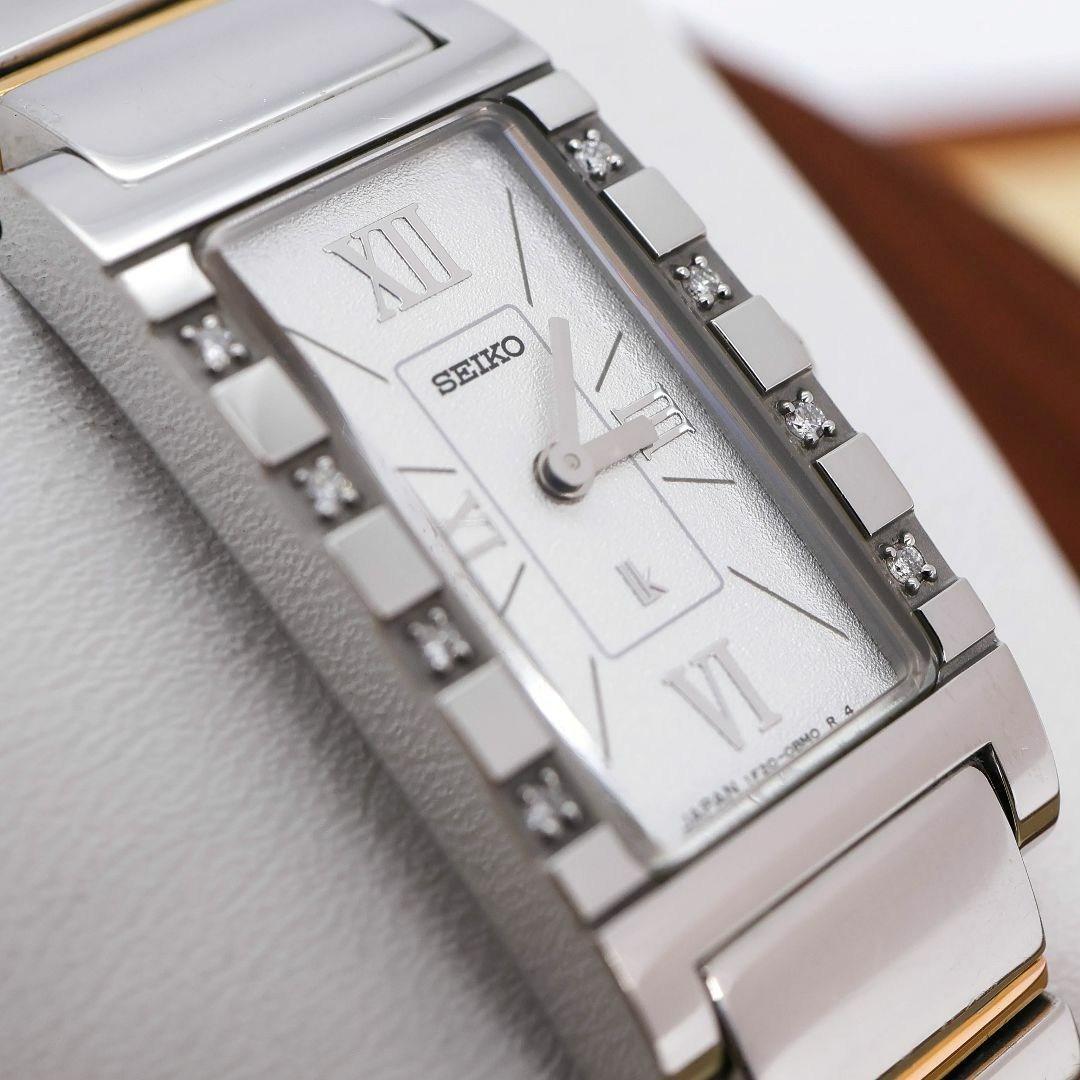 稼働 SEIKO Lukia 腕時計 8Pダイヤ バングル 新品電池 878