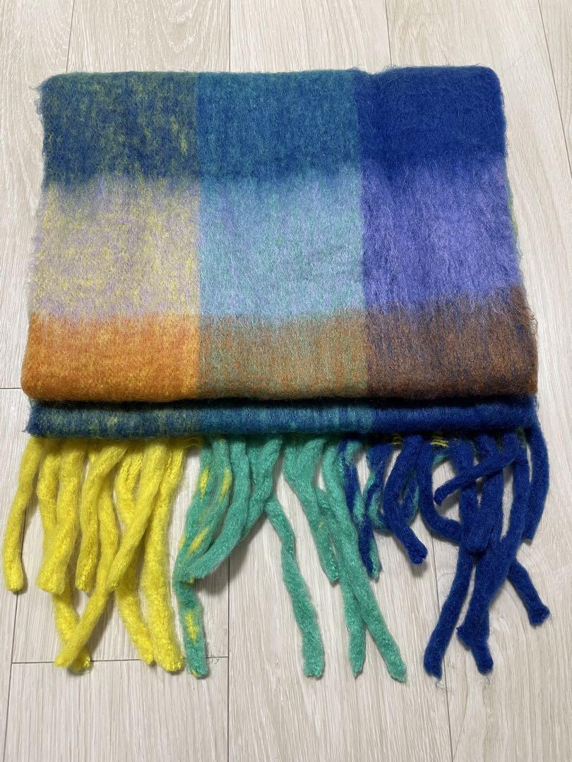 Acne Studios マフラー マルチカラー チェック柄
