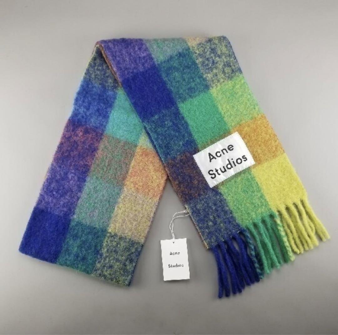 Acne Studios マフラー マルチカラー チェック柄