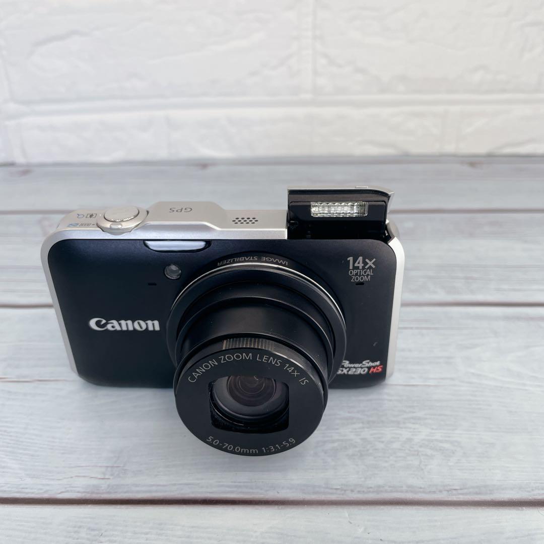 動作確認済Canon PowerShot SX230 HS ブラックGPSモデル