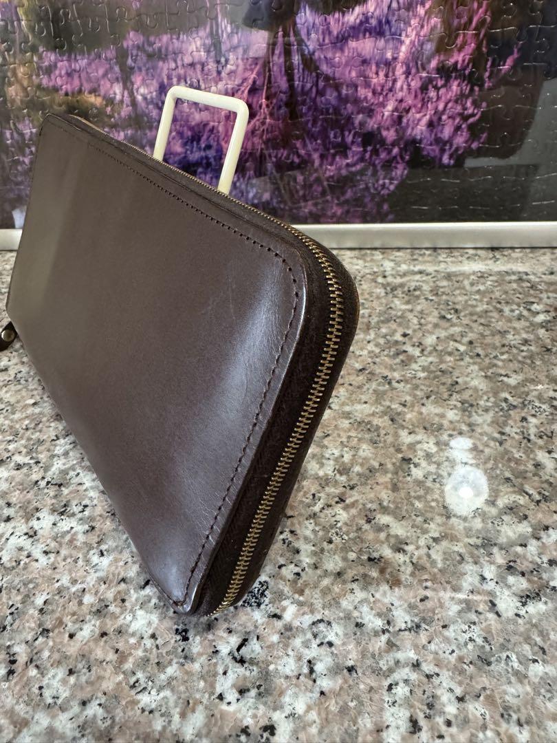 極美品✨GLENROYAL カーフレザー ラウンドジップ オーガナイザー