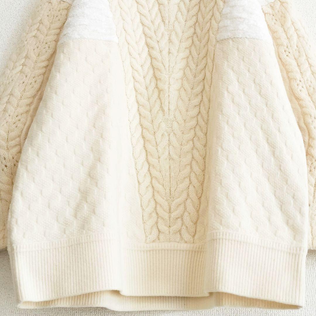 美品 23区 lab. モヘヤリリヤーン ビックシルエットニット アイボリー 美品 23区 lab. モヘヤリリヤーン ビックシルエットニット アイボリー