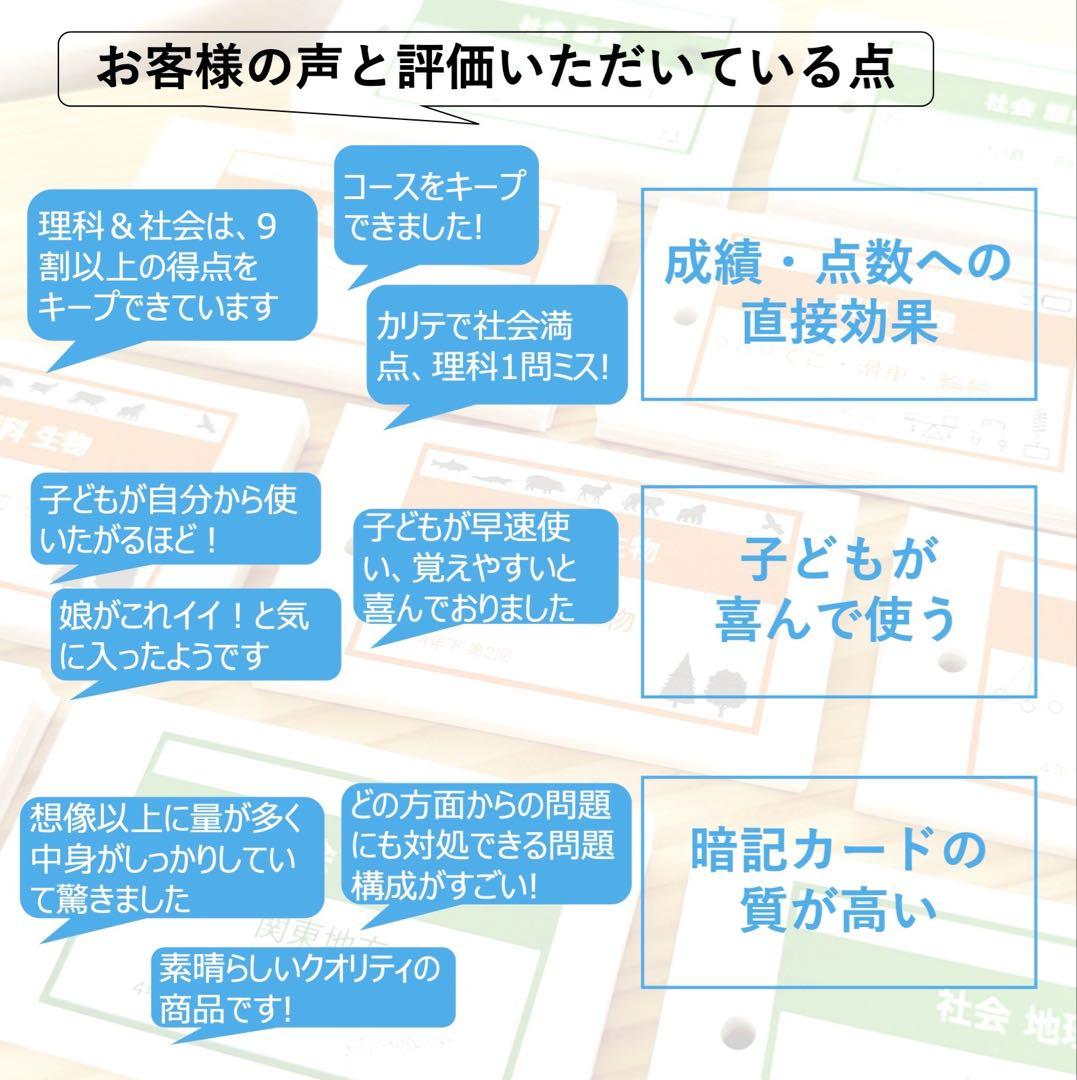 中学受験 暗記カード【4年上 社会・理科 16-19回】組分けテスト対策 予シリ