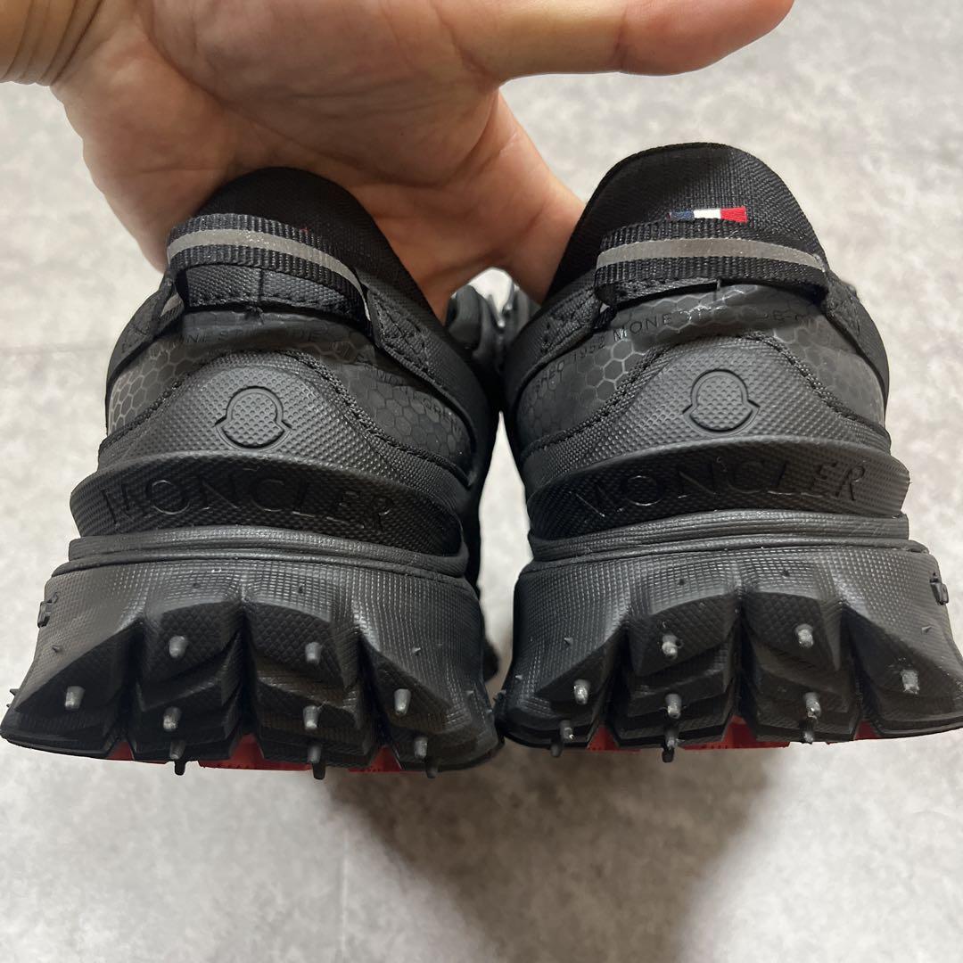 【メーカー直送】 美品 ゴアテックス ブラックトレイルランニングシューズ MONCLER 靴