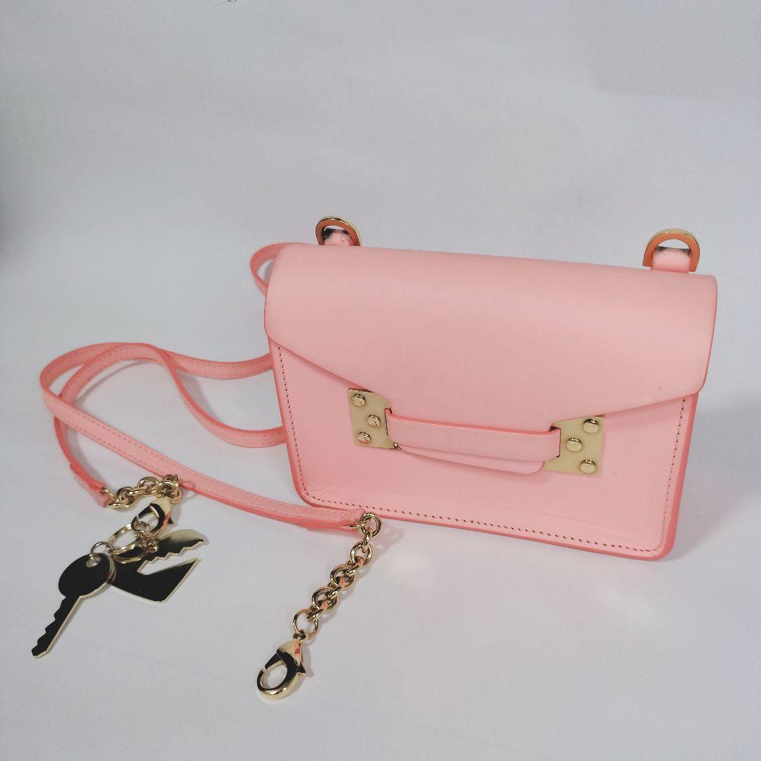 美品【SOPHIE HULME】ピンク ショルダー MILNE チャーム付☆