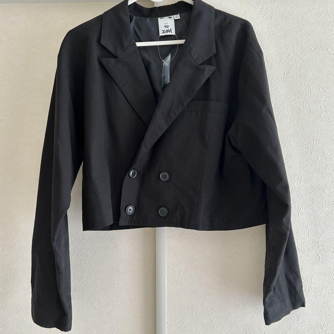 エックスガール　ダブルブレストクロップドショートジャケット　サイズ2