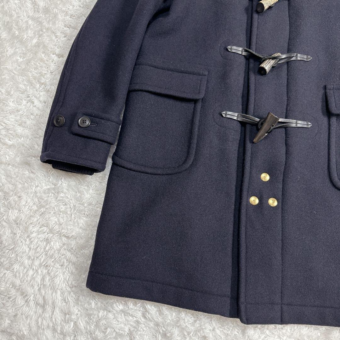 美品✨サイベーシックス メルトン レディースダッフルコート カシミヤ混 ネイビー