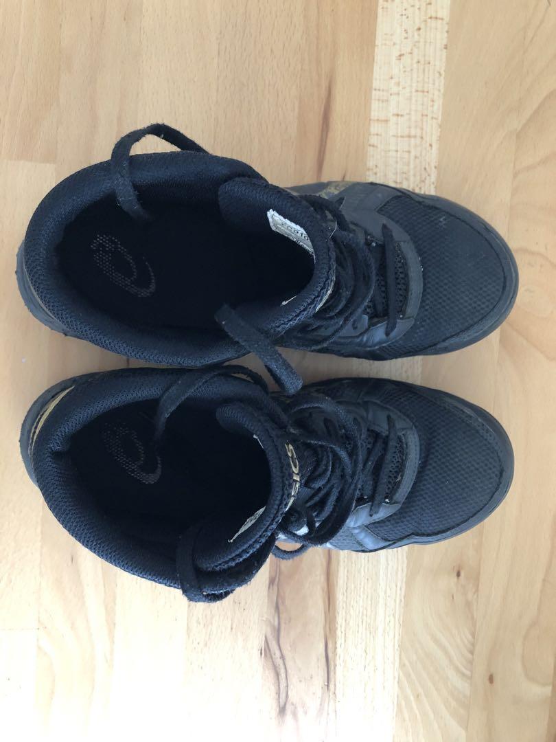 ASICS 安全靴 FCP104 ハイカット 黒/金