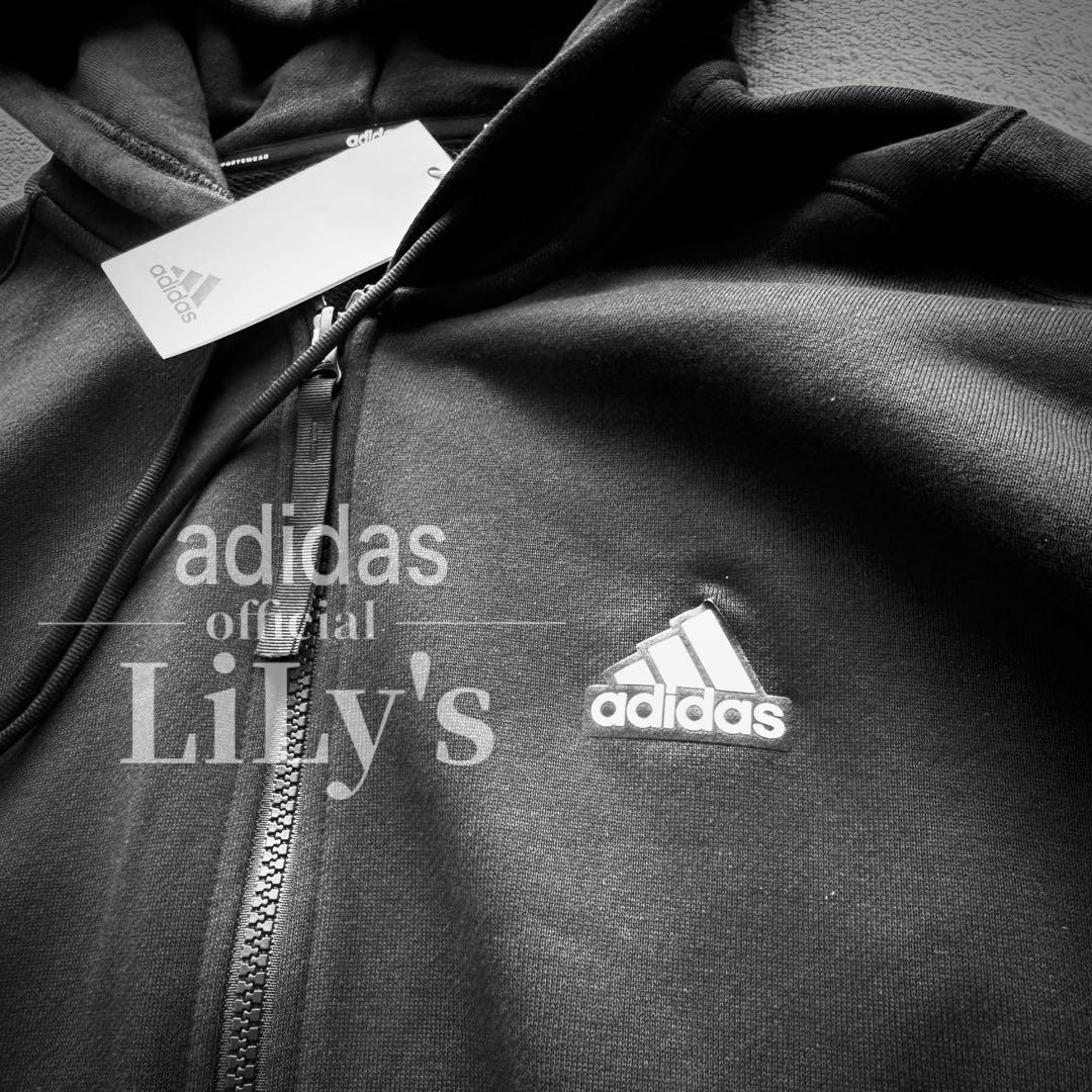 4新品　adidasセットアップ　Ｌサイズ　スリーストライプス　黒白