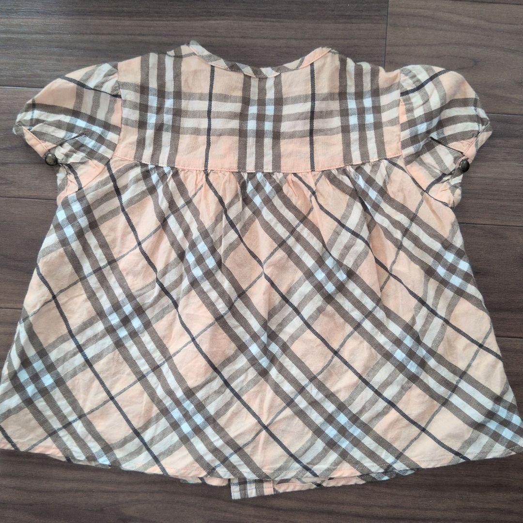 BURBERRY 半袖シャツ 100A チェック柄 - メルカリ