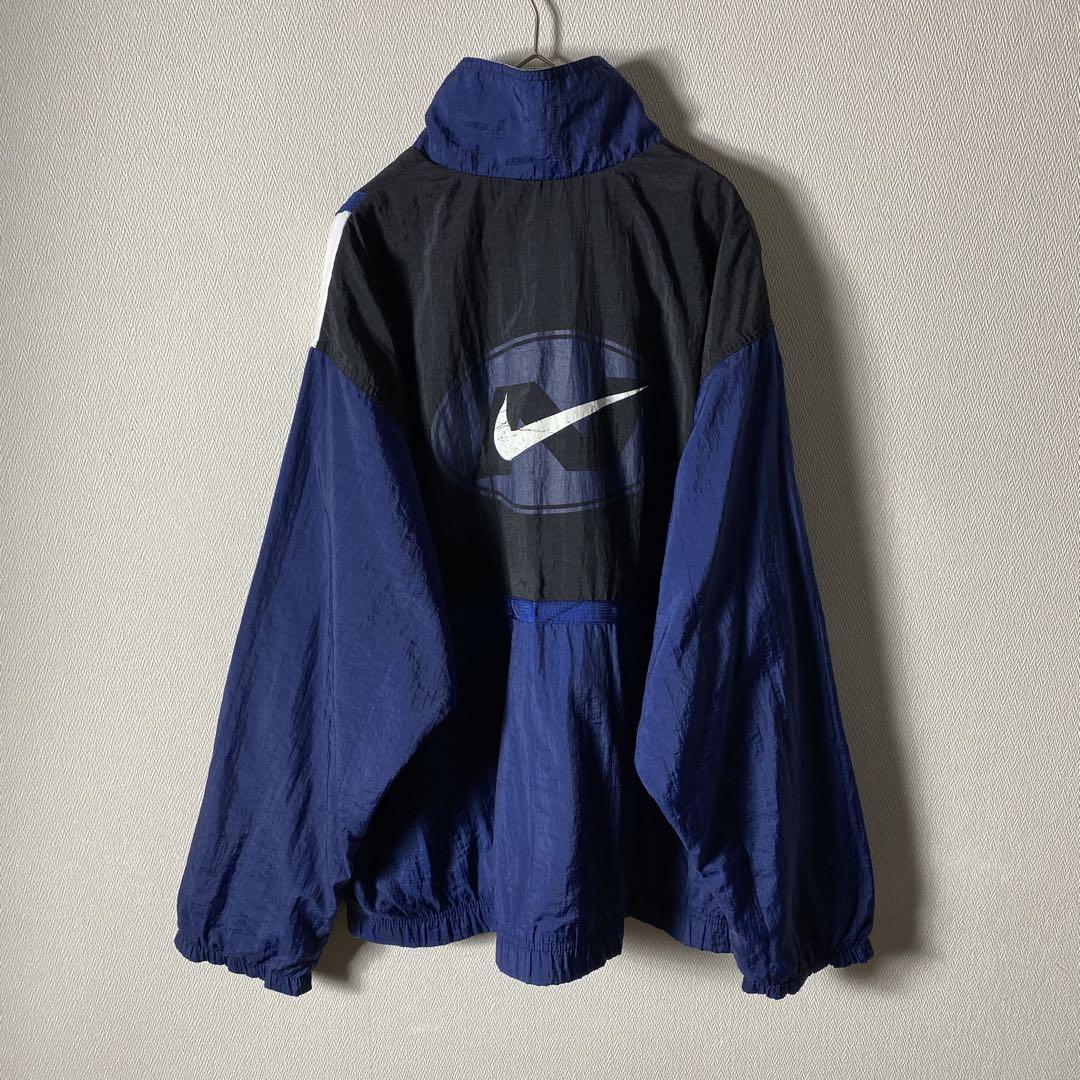 希少デザイン‼️90s NIKE ワンポイント 刺繍 ナイロンジャケット