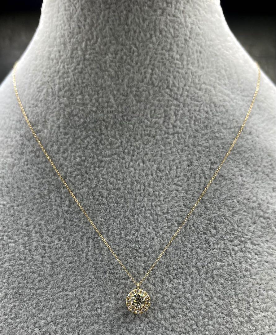 専用JE179★高級 ダイヤモンド0.408ct K18 ネックレス 鑑定書ソ付
