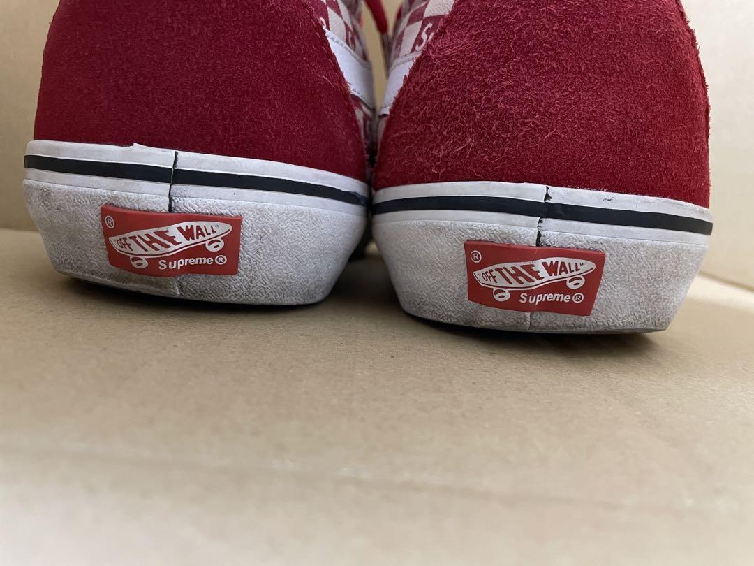 Supreme × Vans Sk8-Hi Red Checker Logo