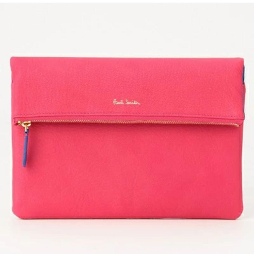【超美品】Paul Smith クラッチ　ショルダーバッグ レザー　ピンク