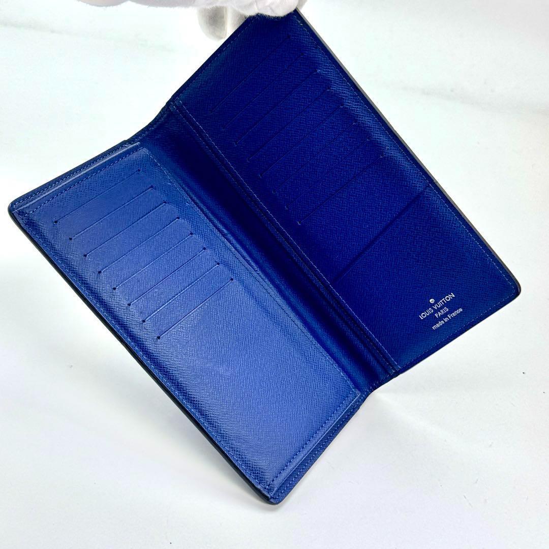 ✨極上美品✨新型ルイヴィトンタイガ ポルトフォイユ ブラザ ブルー長財布