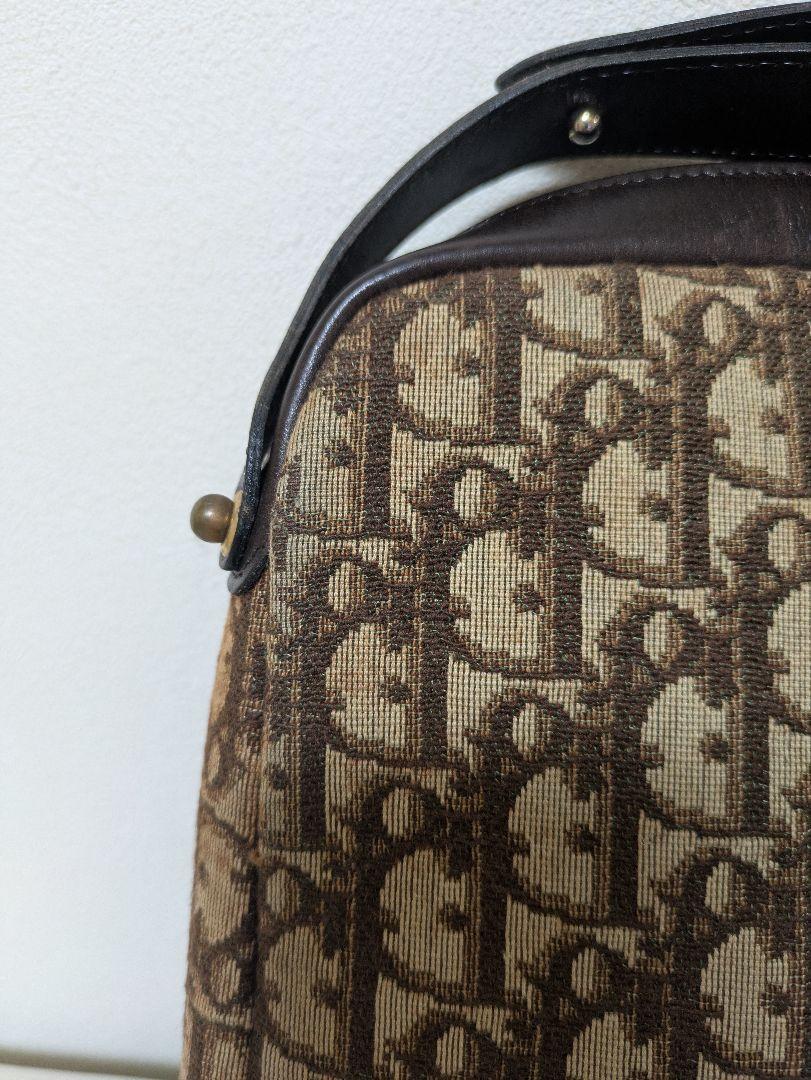 美品 ディオール トロッター ショルダーバッグ A4 キャンバス ショルダーロゴ Dior ロゴ入り ショルダーバッグ トロッターキャンバス×レザー