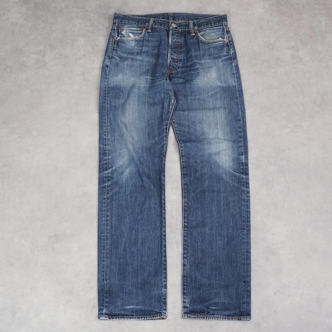 リーバイス501 Levis W34 ブルーデニム 青 パンツ ヒゲ 14622