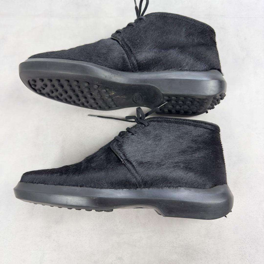 TOD´S トッズ ハラコレザー チャッカブーツ ミドルシューズ 黒 22cm