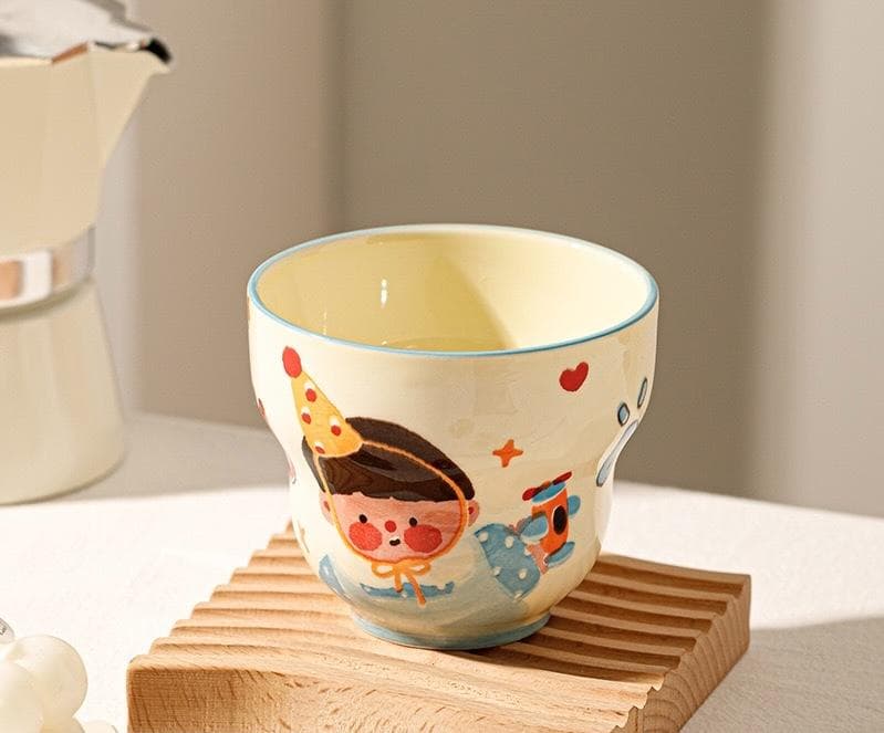 カフェオレボウル 子供のイラスト付き