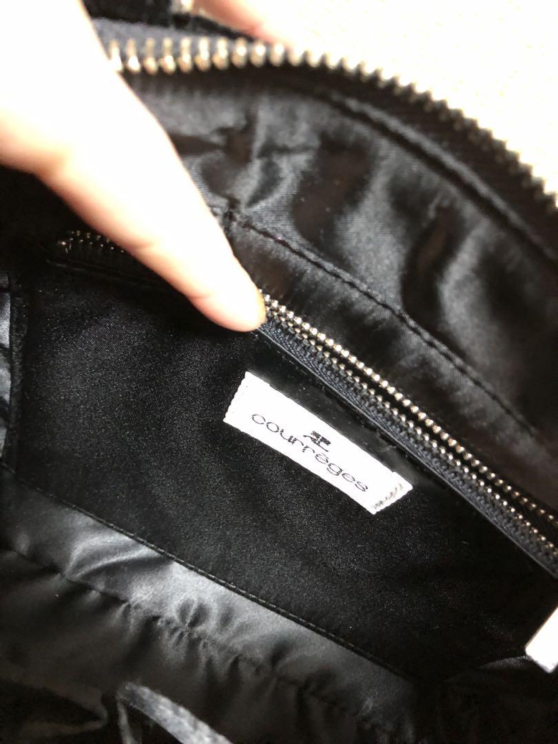 COURREGES 黒 キルティング ハンドバッグ COURREGES 黒 キルティング ハンドバッグ レディース
