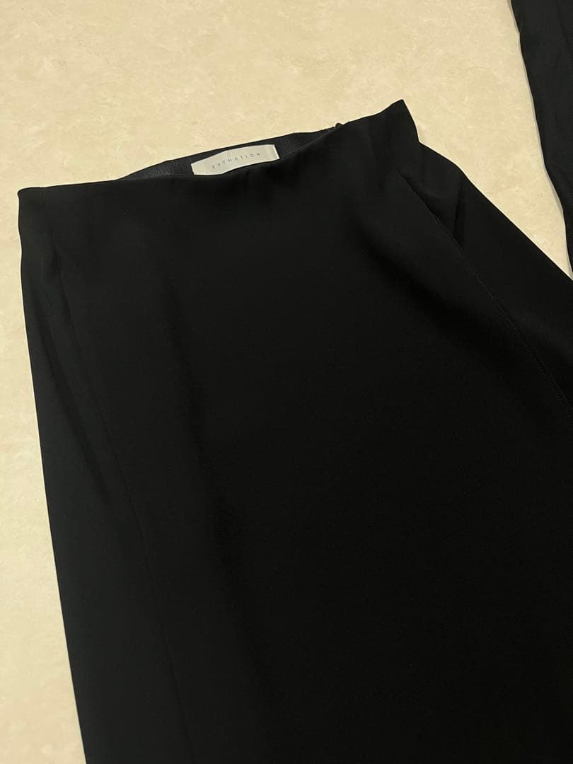 エストネーション Iラインスカート マキシスカート ラップスカート バックサテン エストネーション Iラインスカート マキシスカート ラップスカート バックサテン