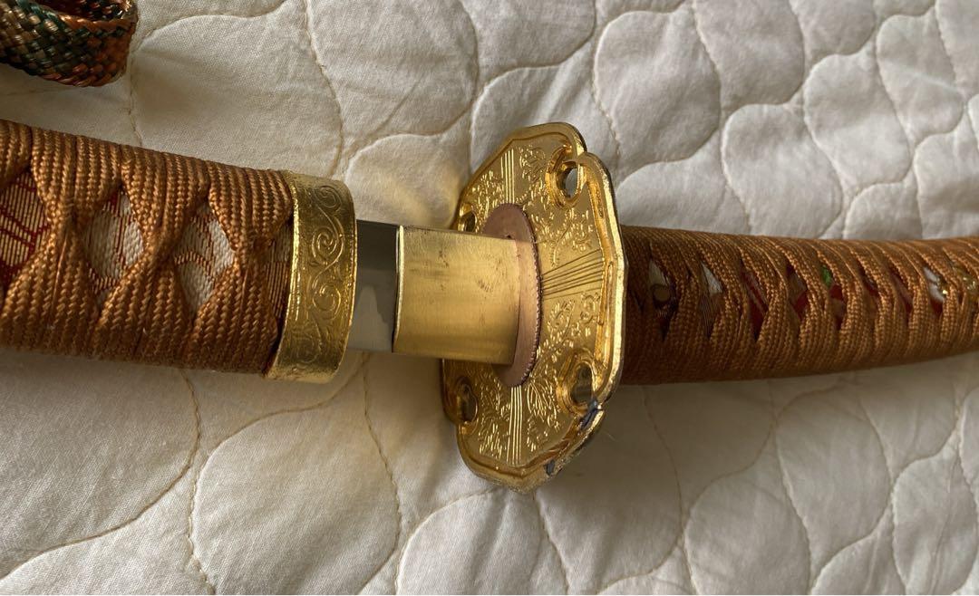 日本刀 太刀 豪華赤金装飾 日本伝統 日本文化 - 美術品