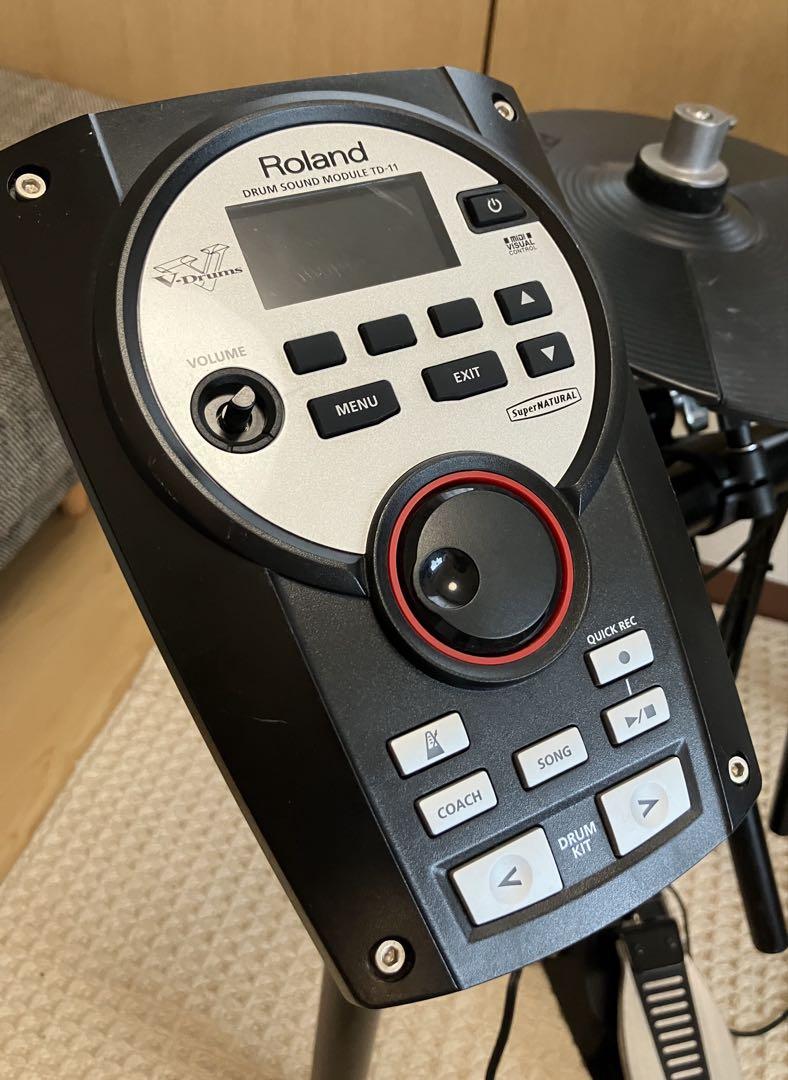 Roland 電子ドラムTD-11 バスドラムパッド、ペダル欠品