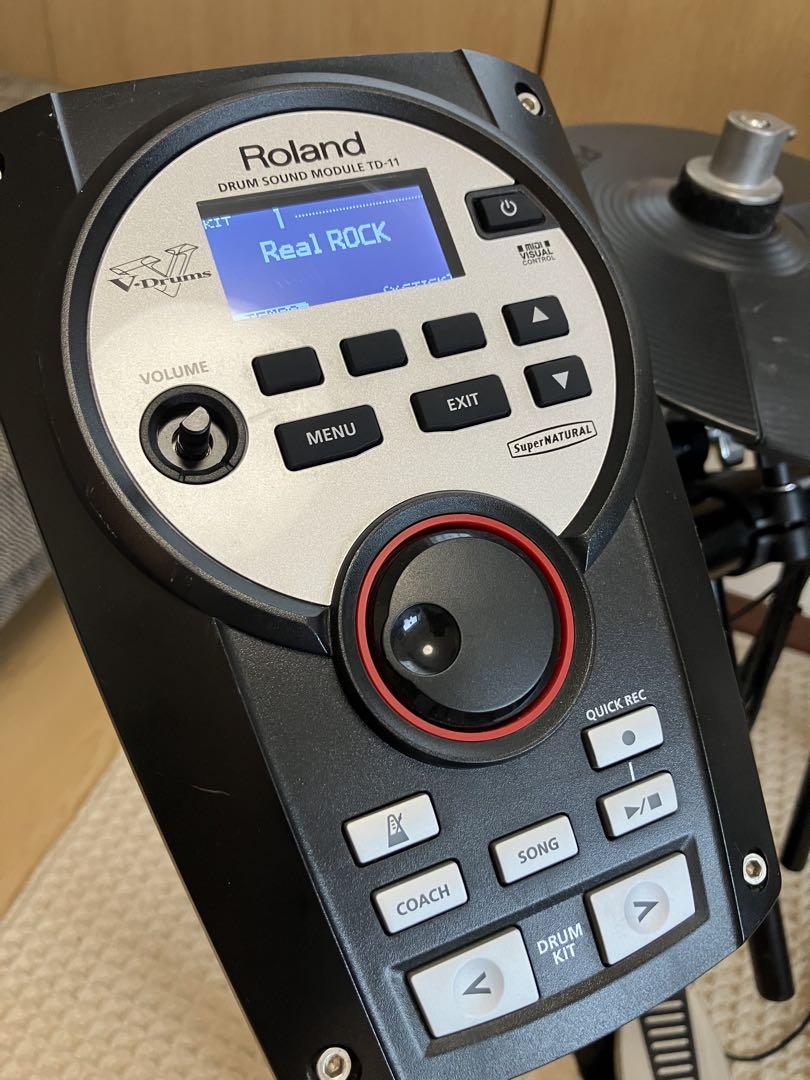 Roland 電子ドラムTD-11 バスドラムパッド、ペダル欠品