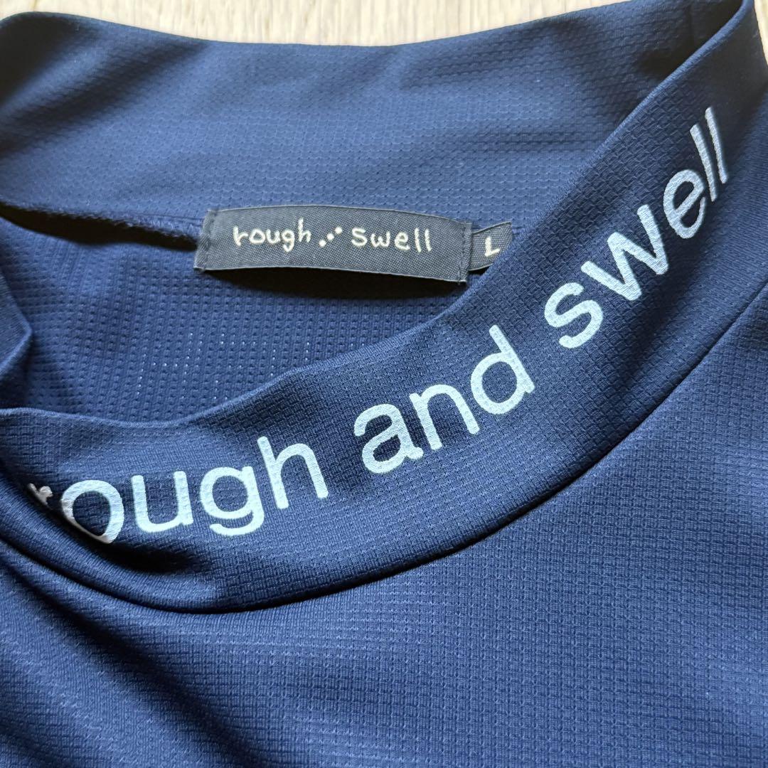 rough and swell ネイビー L 長袖モックネック