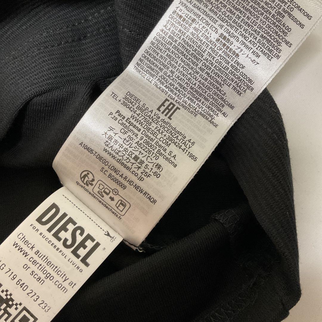 ディーゼル　長袖Tシャツ　A10405　ブラック　M